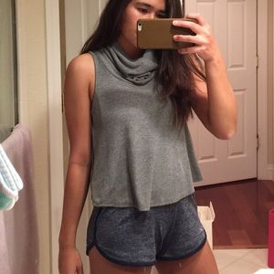 Urban Outfitters Cropped Grey mock tank top